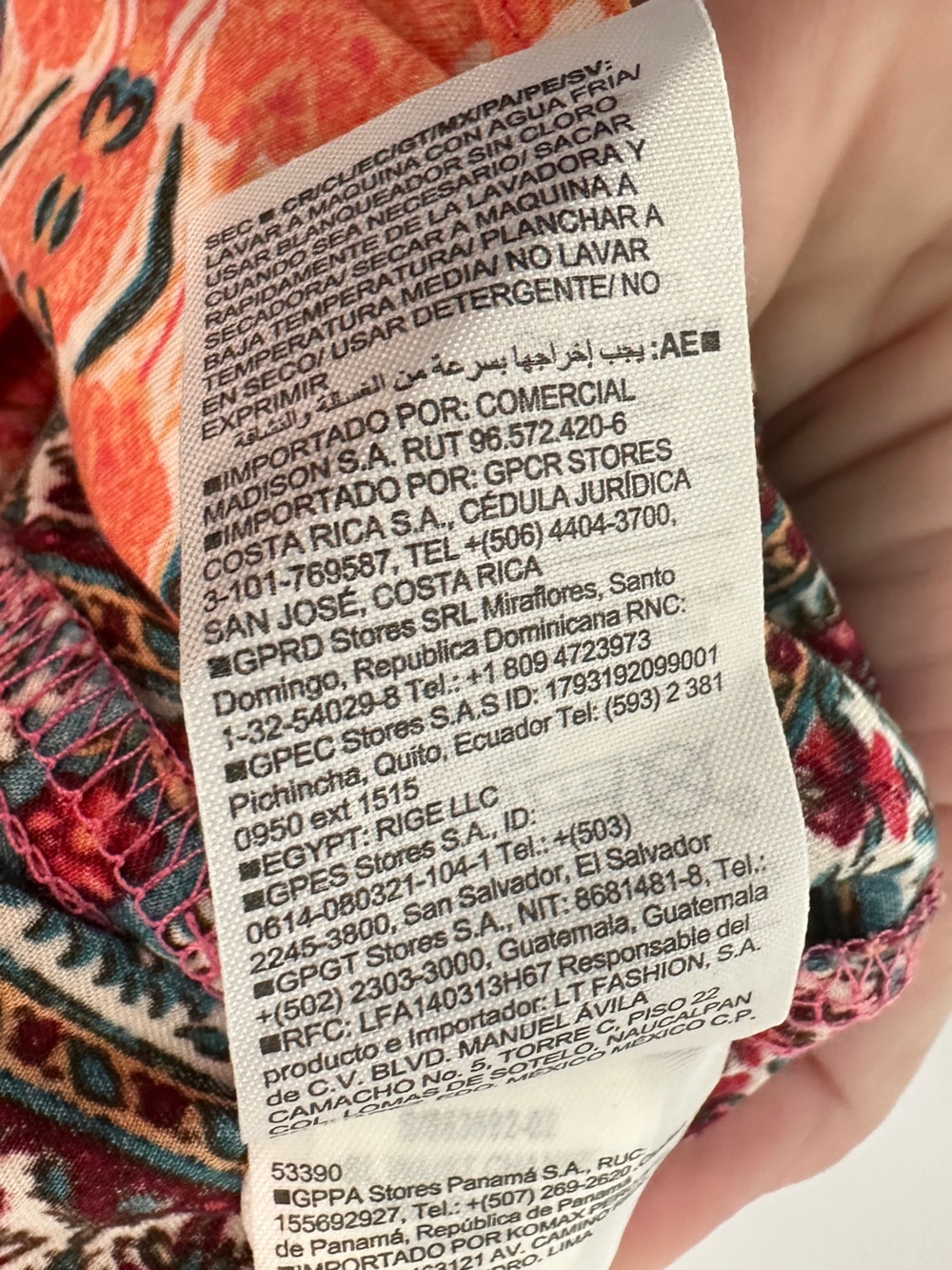 Old Navy Coral-Red and Orange Patterned patchwork strapless Midi Dress size M - Picture 9 of 10